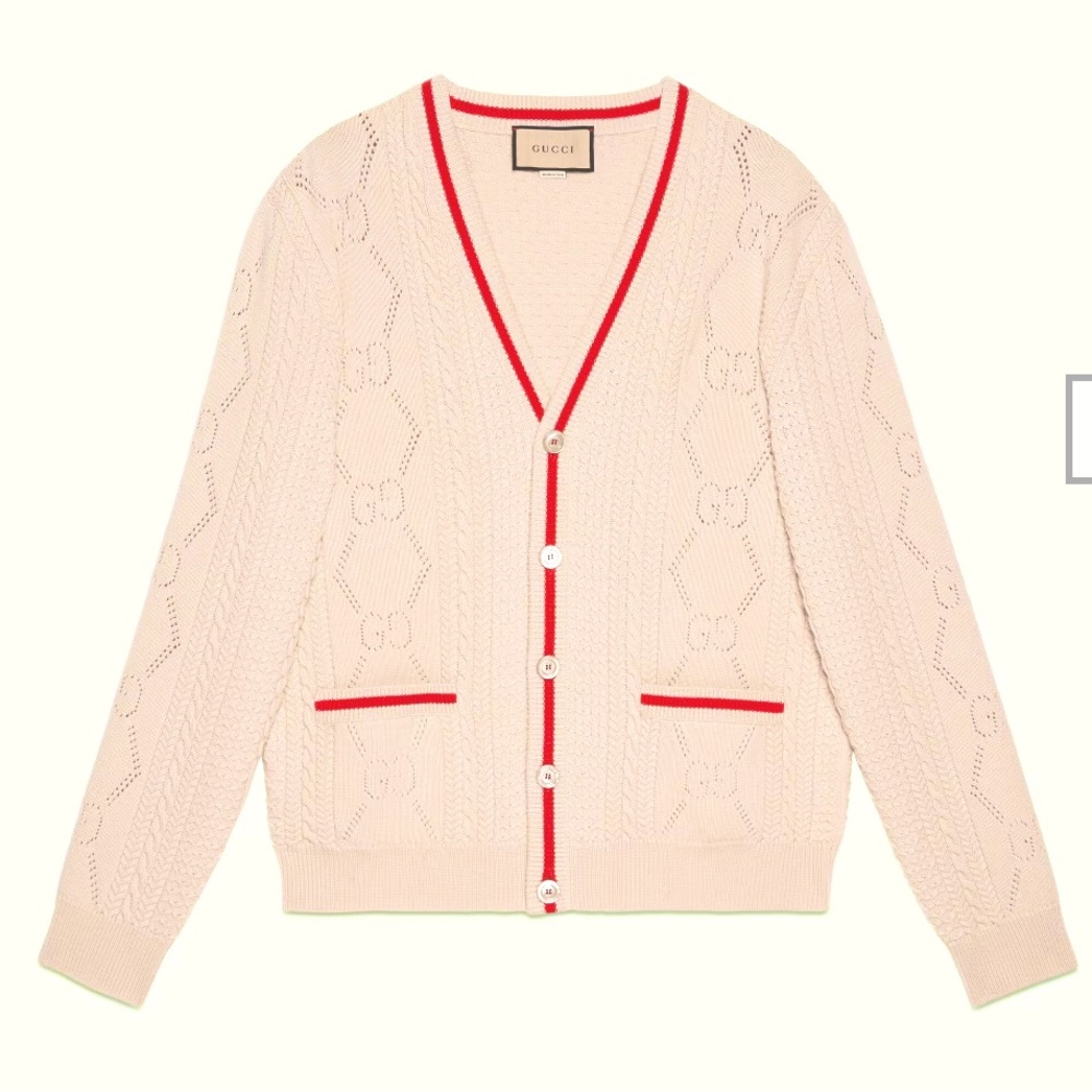 GG knitted wool cardigan